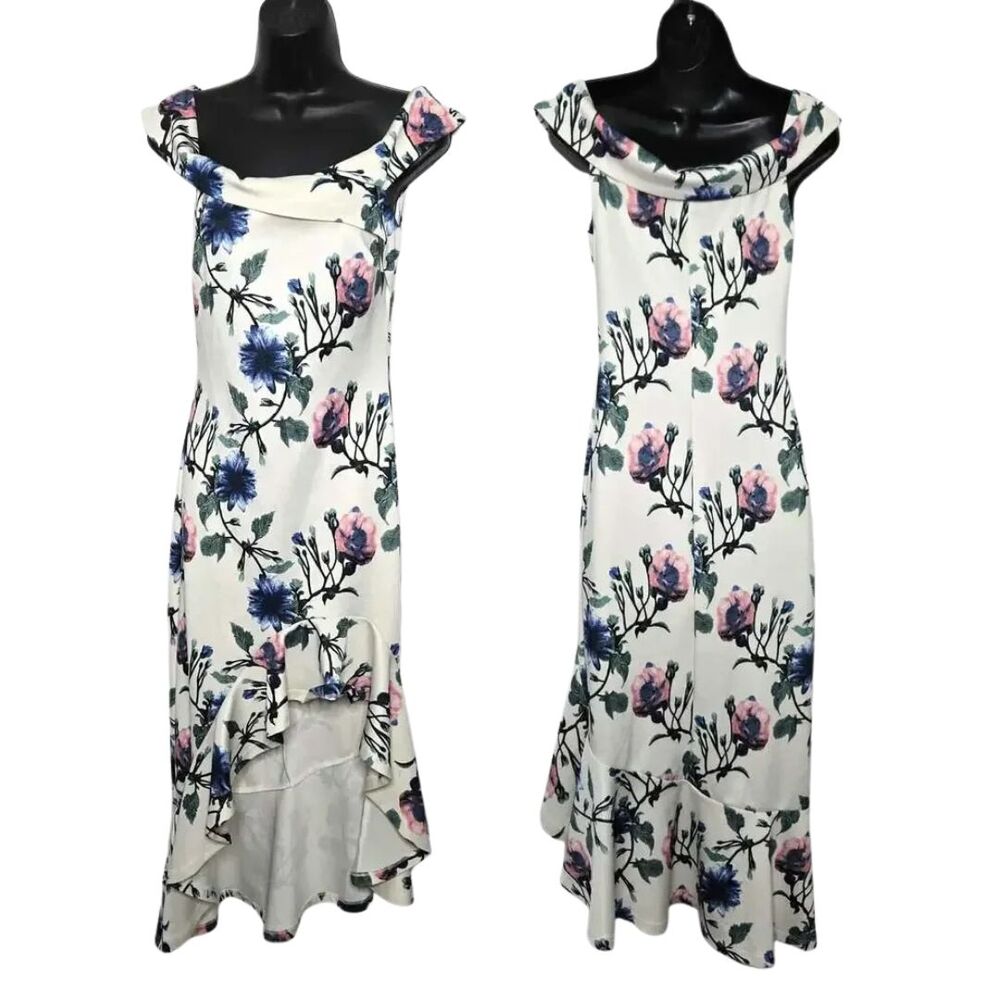 Venus Off Shoulder High Low Ruffle Hem Spring Dress Size XS